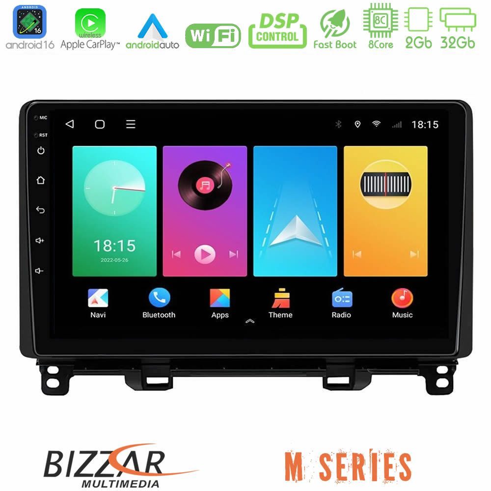 bizzar_m_hd0363 Bizzar M Series 8Core Android16 2+32GB Honda Jazz 2021-2025 Navigation Multimedia Tablet 9" - Image 1