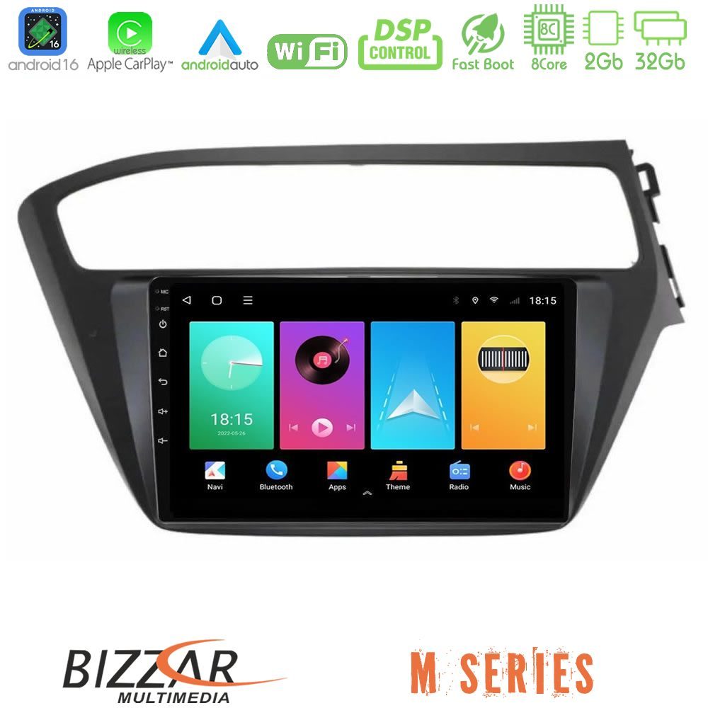 bizzar_m_hy0560 Bizzar M Series 8Core Android16 2+32GB Hyundai i20 2018-2020 RHD Navigation Multimedia Tablet 9" - Image 1