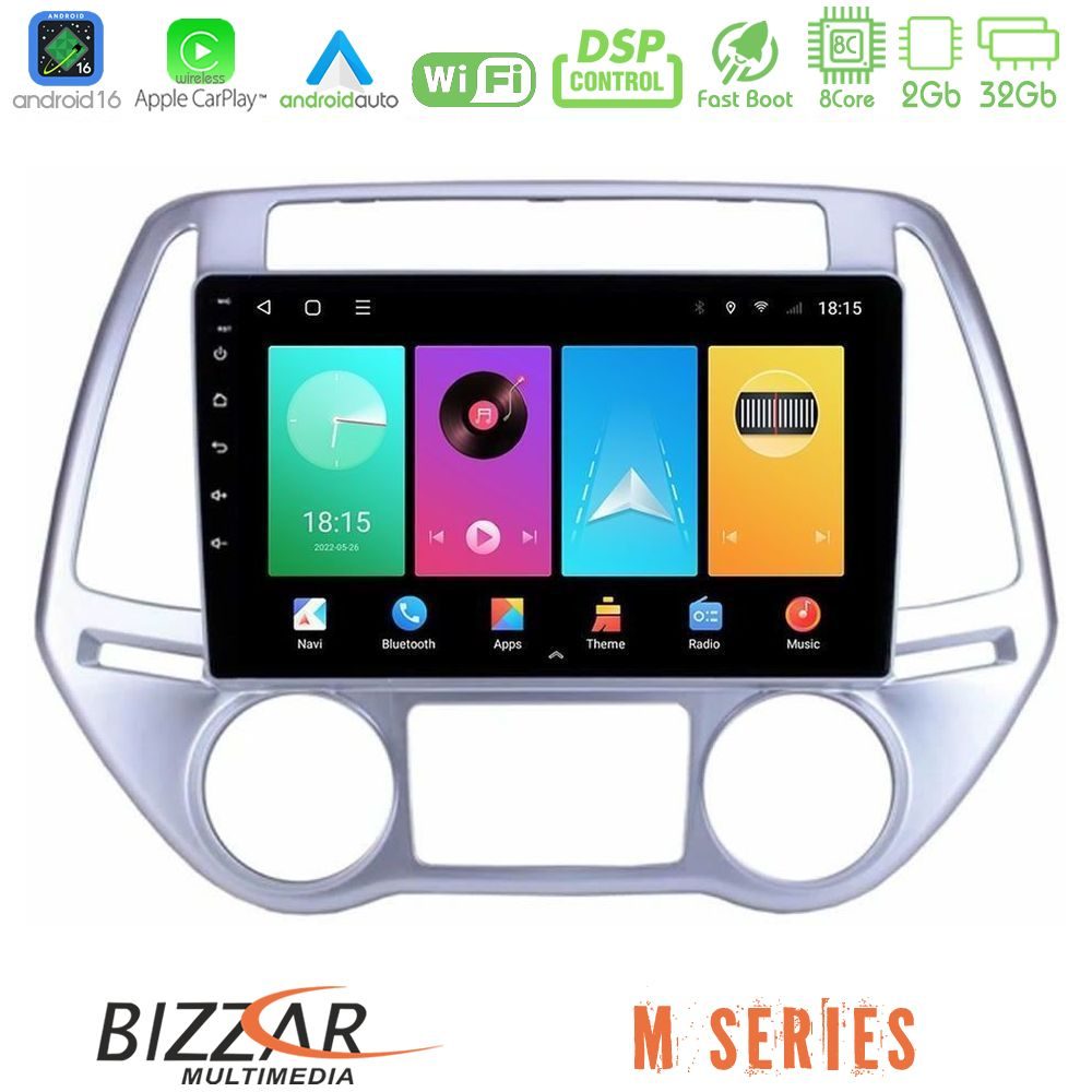 bizzar_m_hy0619 Bizzar M Series 8Core Android16 2+32GB Hyundai i20 2012-2014 Navigation Multimedia Tablet 9" - Image 1