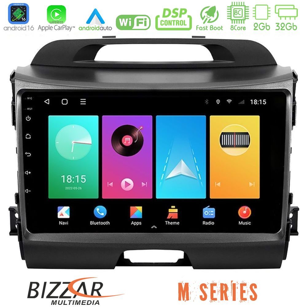 bizzar_m_ki0034 Bizzar M Series 8Core Android16 2+32GB Kia Sportage Navigation Multimedia Tablet 9" - Image 1
