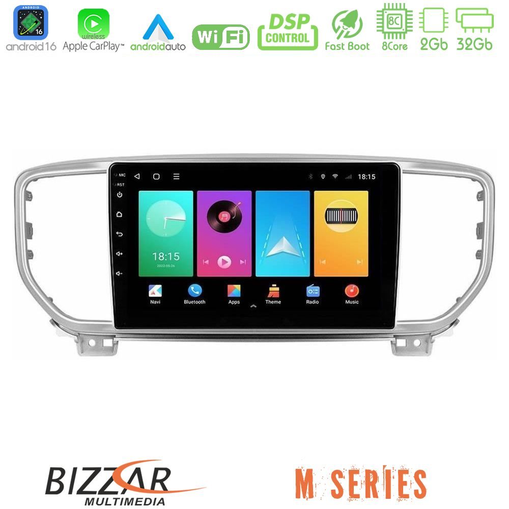 bizzar_m_ki0516 Bizzar M Series 8Core Android16 2+32GB Kia Sportage 2018-2021 Navigation Multimedia Tablet 9" - Image 1