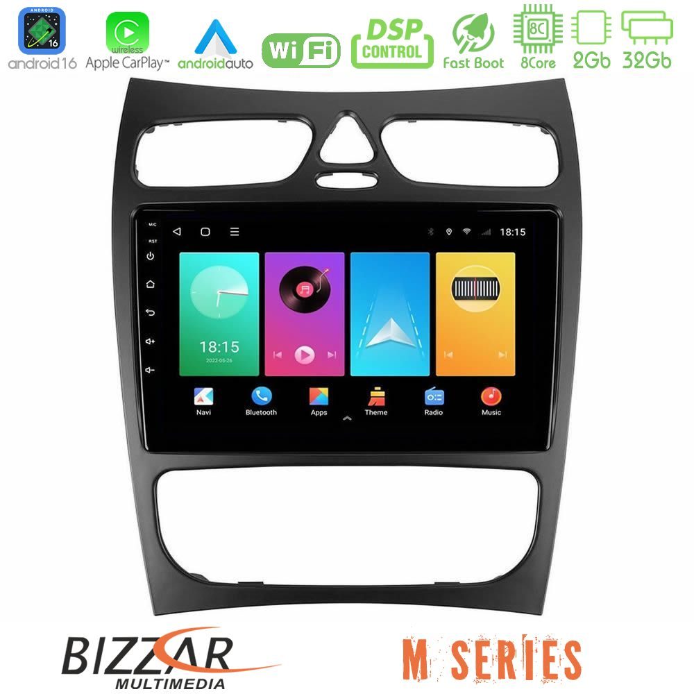 bizzar_m_mb1452 Bizzar M Series 8Core Android16 2+32GB Mercedes CLK Class W209 2000-2004 Navigation Multimedia Tablet 9" - Image 1