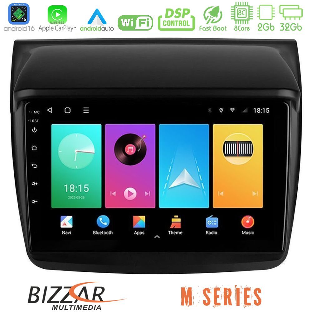 bizzar_m_mt0314 Bizzar M Series 8Core Android16 2+32GB Mitsubishi L200 Navigation Multimedia Tablet 9" - Image 1