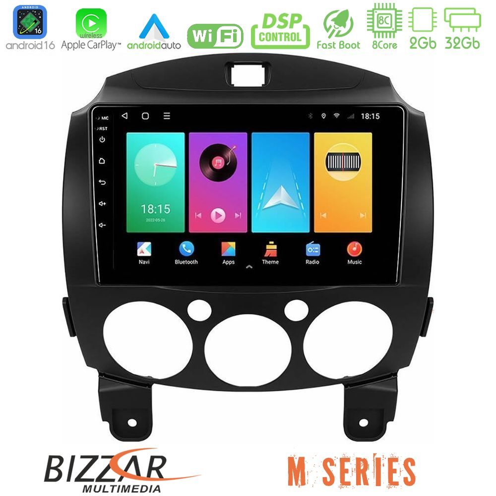 bizzar_m_mz0667 Bizzar M Series 8Core Android16 2+32GB Mazda 2 2008-2014 Navigation Multimedia Tablet 9" - Image 1