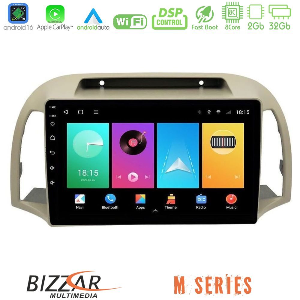 bizzar_m_ns0012 Bizzar M Series 8Core Android16 2+32GB Nissan Micra K12 2002-2010 Navigation Multimedia Tablet 9" - Image 1