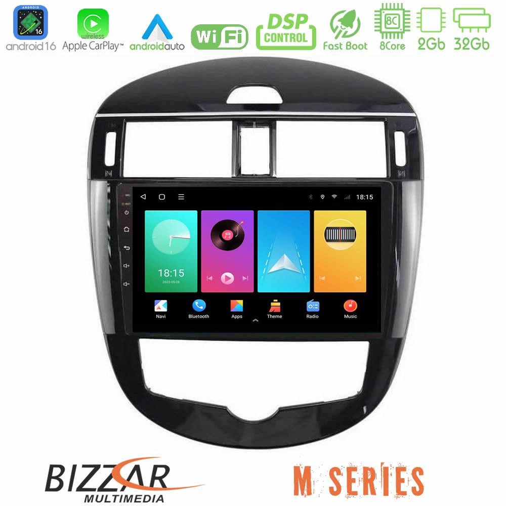 bizzar_m_ns2244 Bizzar M Series 8Core Android16 2+32GB Nissan Pulsar 2015-2018 Navigation Multimedia Tablet 9" - Image 1