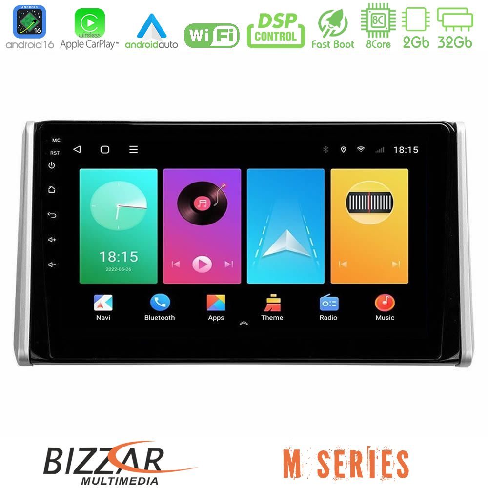bizzar_m_ty0542 Bizzar M Series 8Core Android16 2+32GB Toyota RAV4 2019-2023 Navigation Multimedia Tablet 10" - Image 1