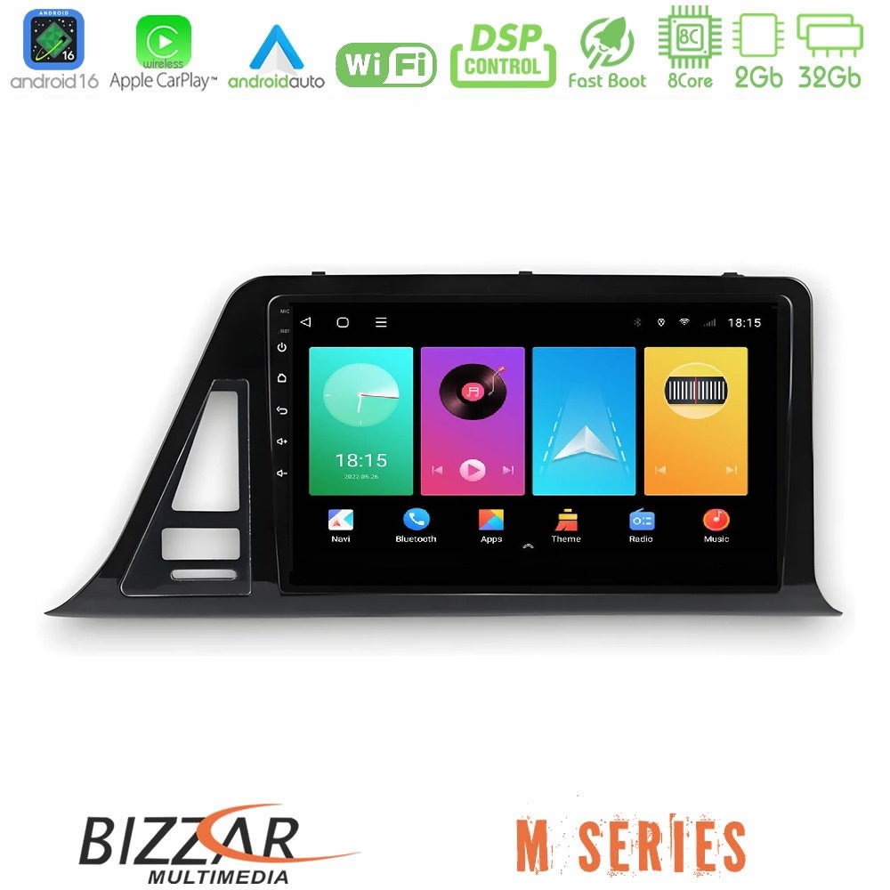 bizzar_m_ty0696 Bizzar M Series 8Core Android16 2+32GB Toyota CH-R RHD Navigation Multimedia Tablet 9" - Image 1
