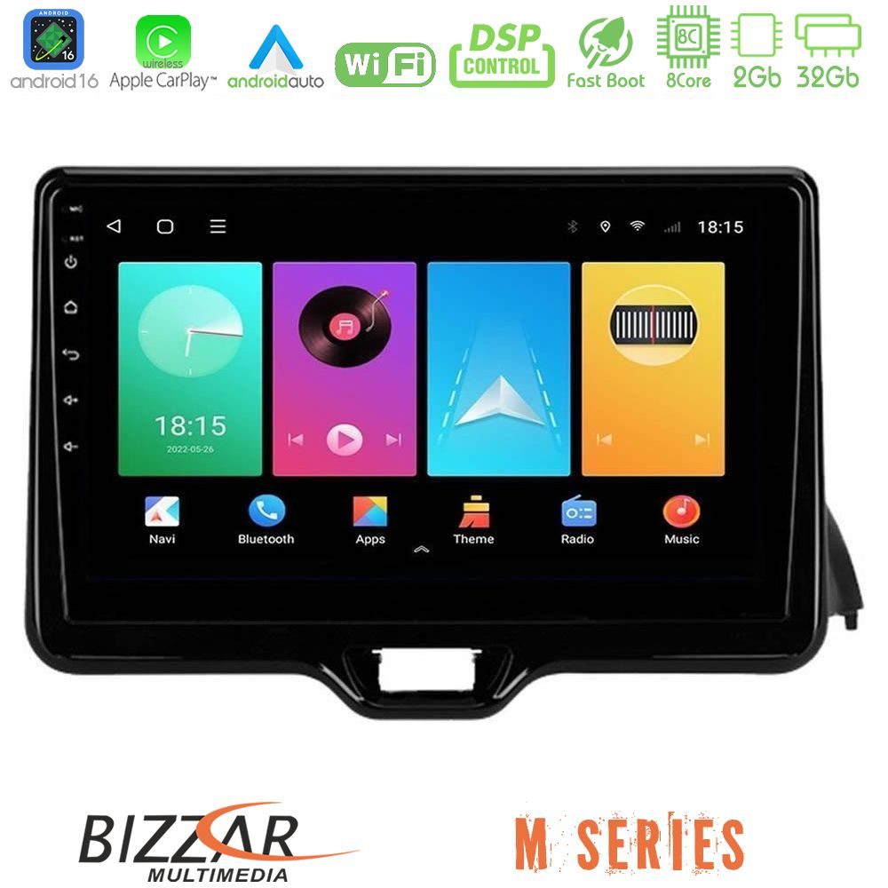 bizzar_m_ty1079 Bizzar M Series 8Core Android16 2+32GB Toyota Yaris 2020-> Navigation Multimedia Tablet 10" - Image 1