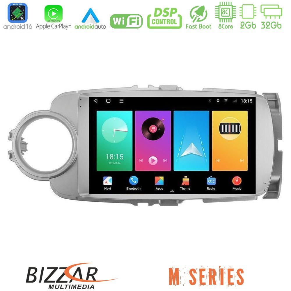 bizzar_m_ty1777 Bizzar M Series 8Core Android16 2+32GB Toyota Yaris Navigation Multimedia Tablet 9" - Image 1