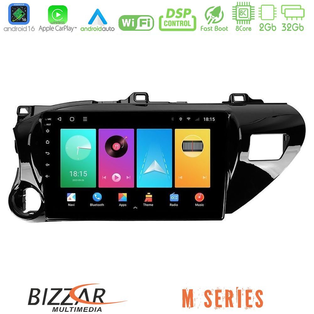bizzar_m_ty600 Bizzar M Series 8Core Android16 2+32GB Toyota Hilux 2017-2021 Navigation Multimedia Tablet 10" - Image 1