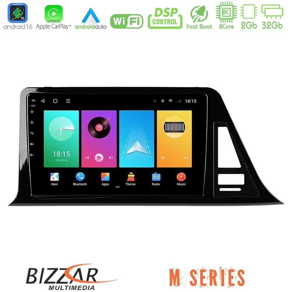 bizzar_m_ty972 Bizzar M Series 8Core Android16 2+32GB Toyota CH-R Navigation Multimedia Tablet 9" - Image 1