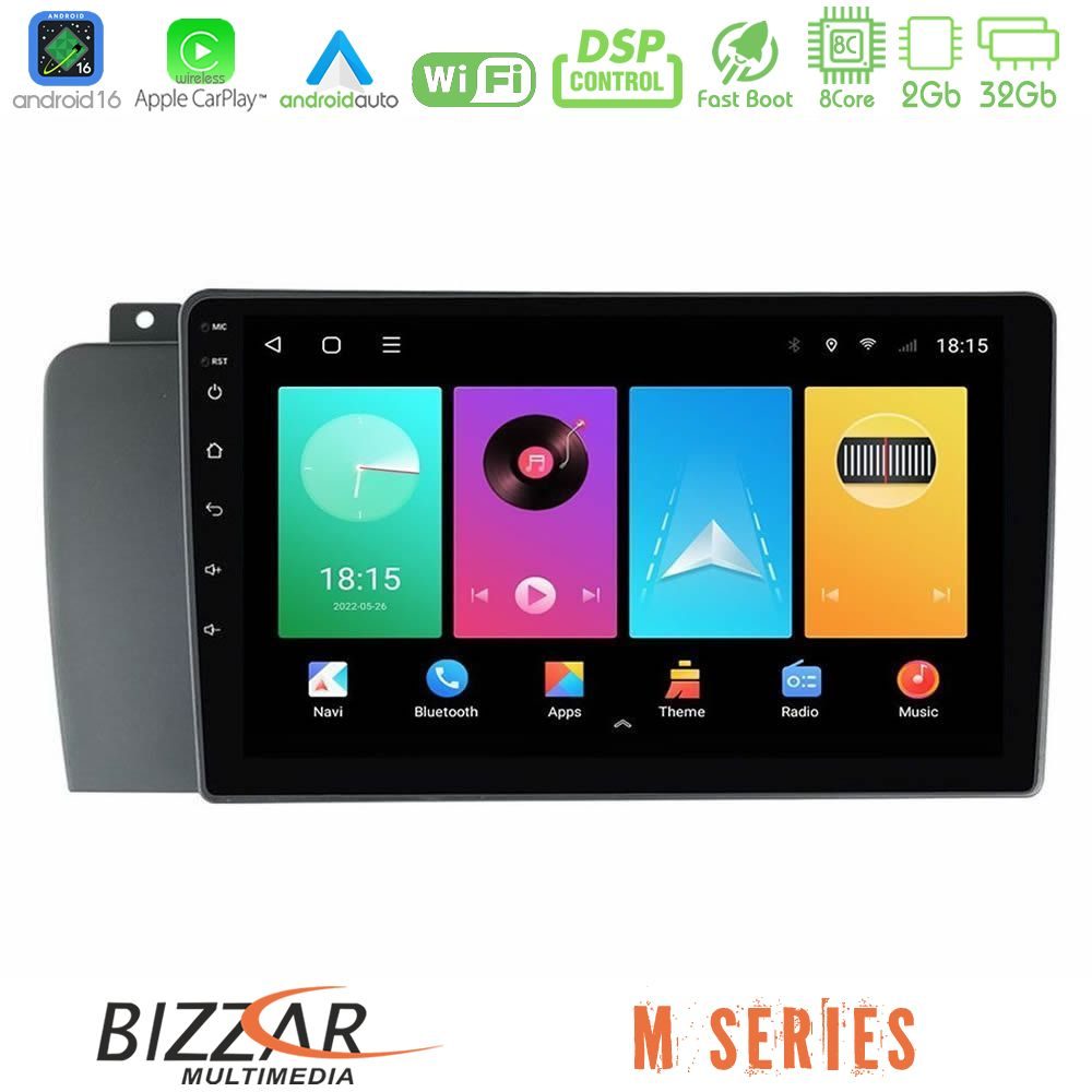 bizzar_m_vl1514 Bizzar M Series 8Core Android16 2+32GB Volvo S60 2004-2009 Navigation Multimedia Tablet 9" - Image 1