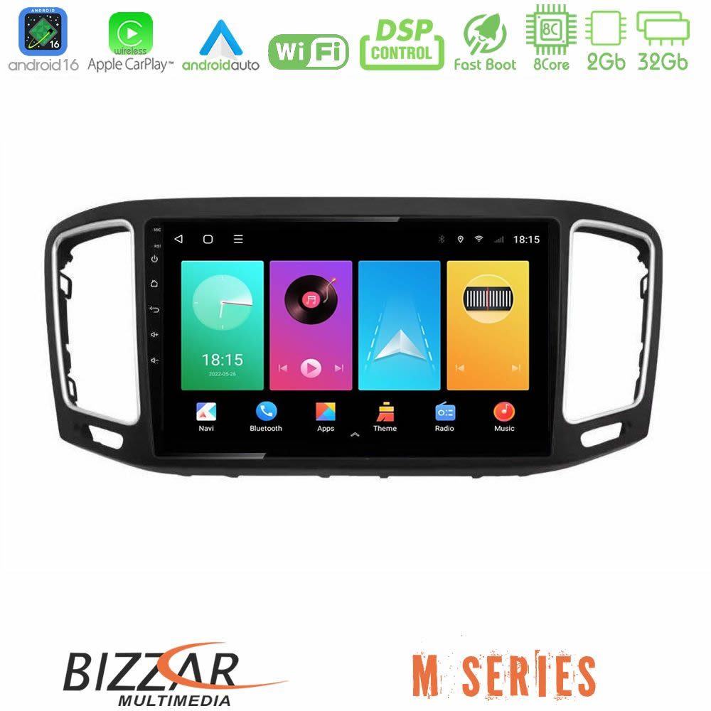 bizzar_m_vw1021h Bizzar M Series 8Core Android16 2+32GB VW Sharan 2015-2023 Navigation Multimedia Tablet 9" - Image 1