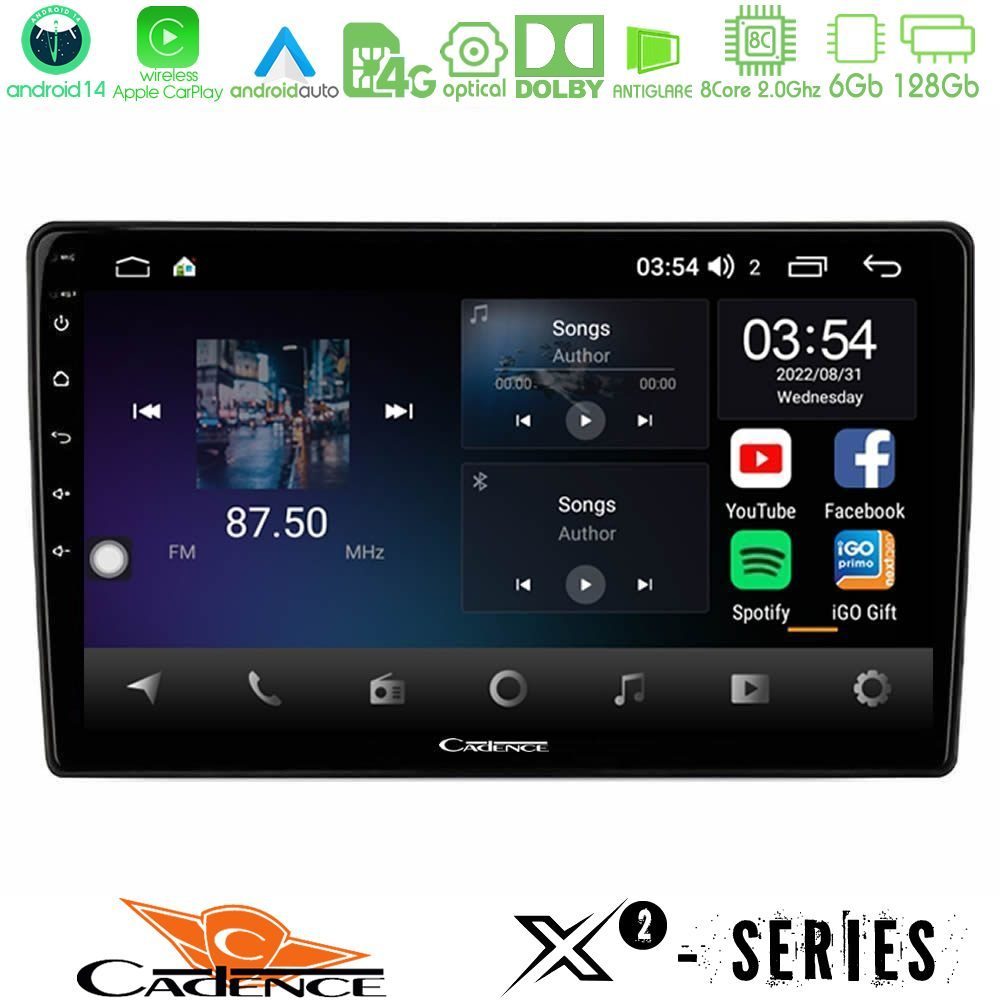 cadence_x2_fd1489 Cadence X2 Series 8Core Android14 6+128GB Ford Transit 2007 – 2013 Navigation Multimedia Tablet 10" - Image 1