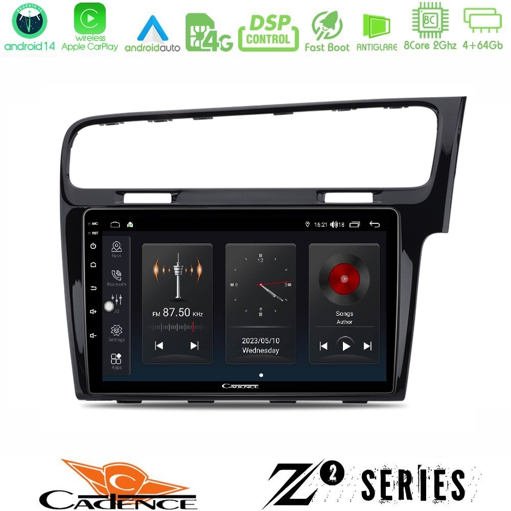 cadence_z2_vw2029 Cadence Z2 Series 8Core Android14 4+64GB VW GOLF 7 RHD Navigation Multimedia Tablet 10" Με Carplay & Android Auto - Image 1
