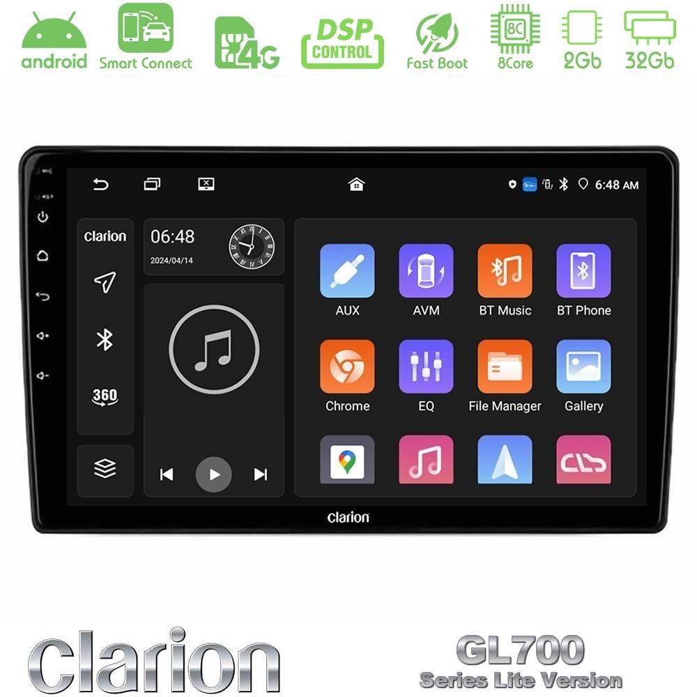 clarion_g72l_fd1489 Clarion GL700 Lite Series Ford Transit 2007 – 2013 8Core Android ClarionOS 2+32GB Navigation Multimedia Tablet 10" Με Carplay & Android Auto Με Carplay & Android Auto - Image 1