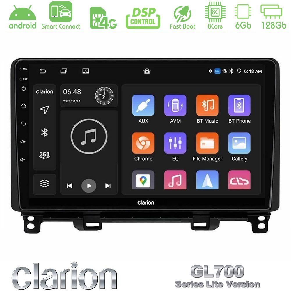 clarion_g76l_hd2878 Clarion GL700 Lite Series 8Core Android ClarionOS 6+128GB Honda Jazz RHD 2021-2025 Navigation Multimedia Tablet 10" Με Carplay & Android Auto - Image 1