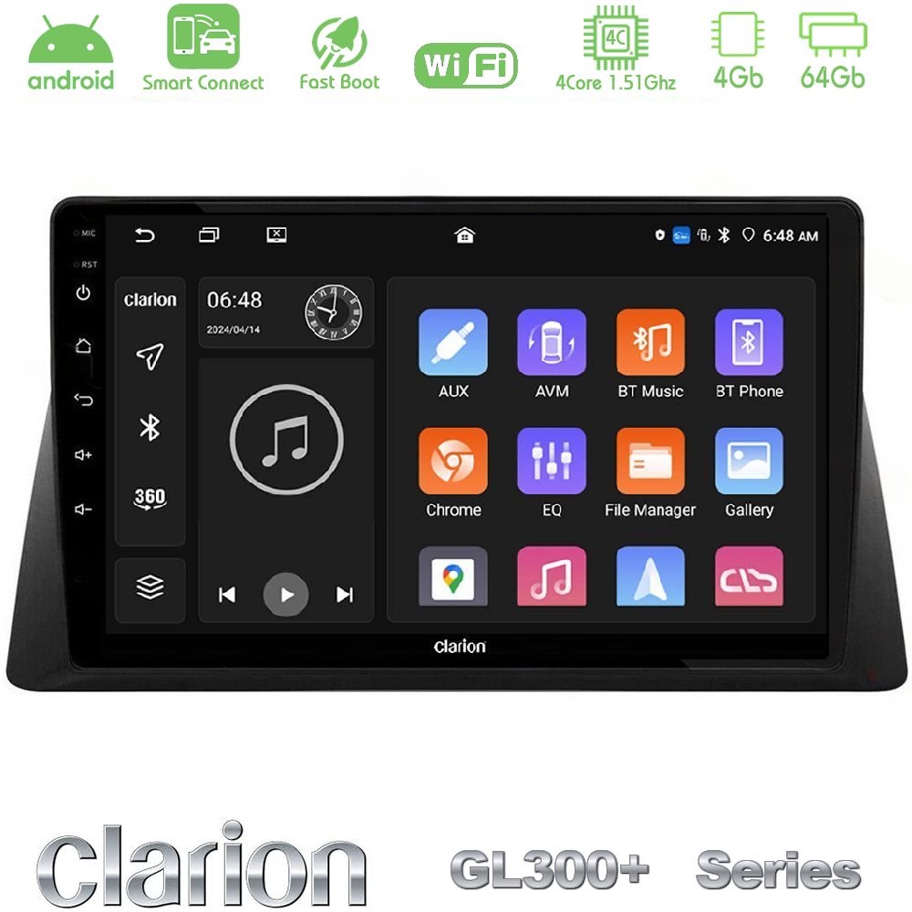 clarion_gl34_hd2945 Clarion GL300+ Series 4Core Android ClarionOS 4+64GB Honda WR-V 2024-> Navigation Multimedia Tablet 10" - Image 1