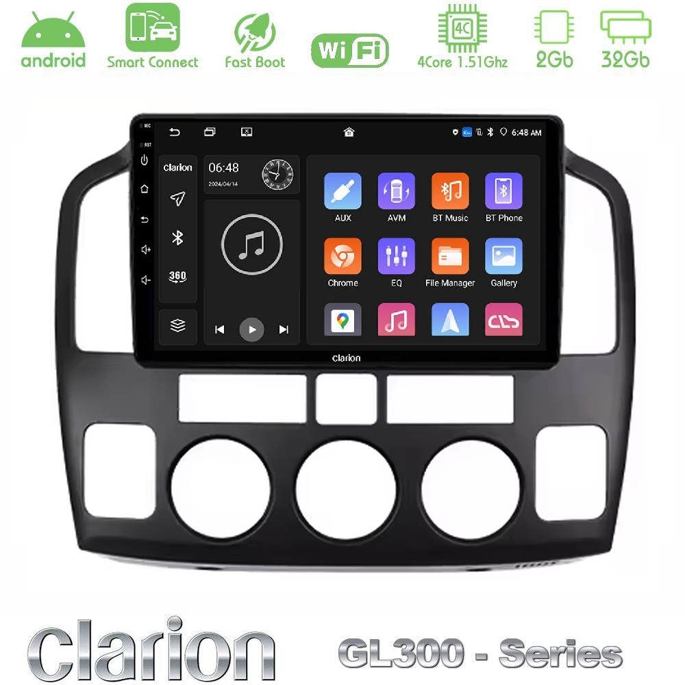 clarion_gl3_sz3003 Clarion GL300 Series 4Core Android ClarionOS 2+32GB Suzuki Grand Vitara 2003-2005 Navigation Multimedia Tablet 9" Με Carplay & Android Auto - Image 1