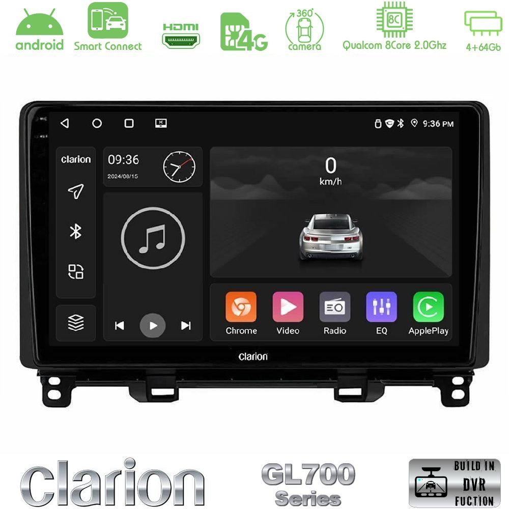 clarion_gl7_hd2878 Clarion GL700 Series 8Core Android ClarionOS 4+64GB Honda Jazz RHD 2021-2025 Navigation Multimedia Tablet 10" Με Carplay & Android Auto - Image 1