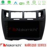 Nakamichi NAM5260 Series 4Core Android13 4+64GB Toyota Yaris Navigation Multimedia Tablet 9" (Μαύρο Χρώμα) Με Carplay & Android Auto