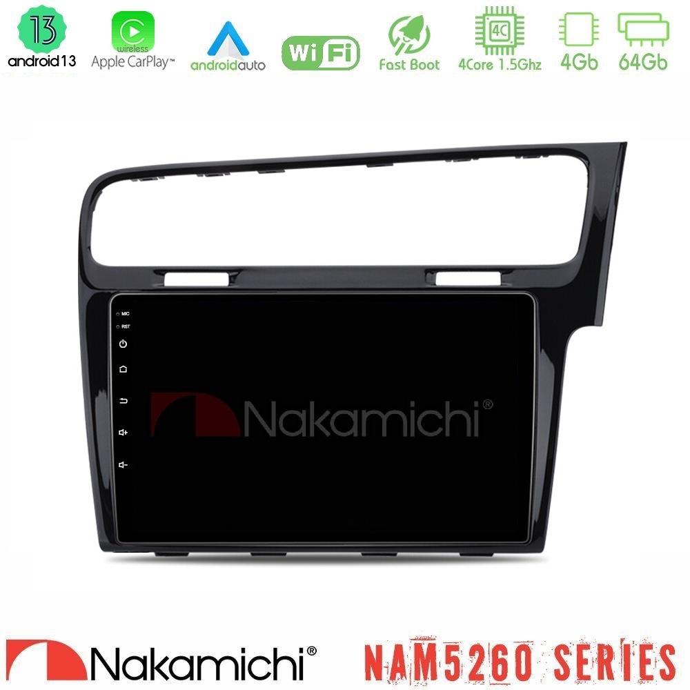 nakamichi_n44_vw2029 Nakamichi NAM5260 Series 4Core Android13 4+64GB VW GOLF 7 RHD Navigation Multimedia Tablet 10" Με Carplay & Android Auto - Image 1