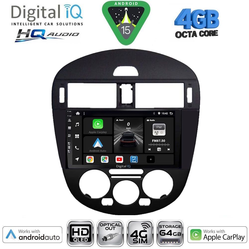 BXK19470AC-15 DIGITAL IQ BXK 19470AC_CPAA (9inc) MULTIMEDIA TABLET for NISSAN PULSAR mod. 2014-2020 with A/C - Image 1