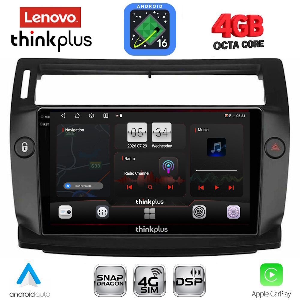 LTG7084BL-16 LENOVO LTG 7084BL_CPA (9inc) MULTIMEDIA TABLET for CITROEN C4 mod. 2004-2011 (BLACK) - Image 1