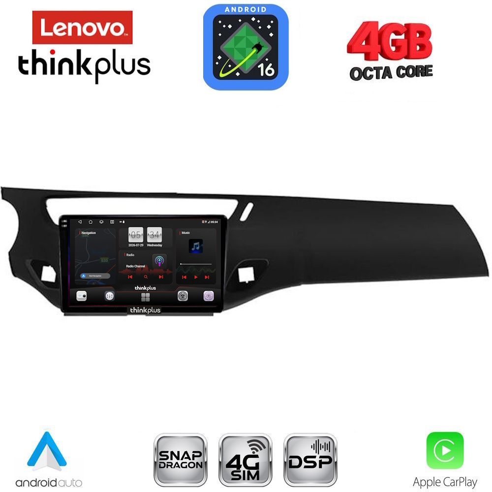 LTG7092BL-16 LENOVO LTG 7092BL_CPA (9inc) MULTIMEDIA TABLET for CITROEN C3 - DS3 mod. 2009-2016 (BLACK) - Image 1