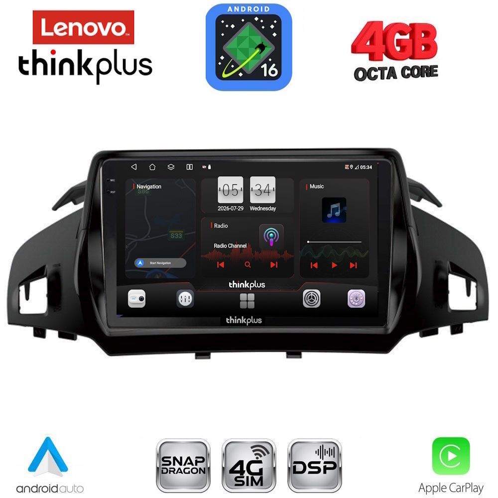 LTG7160_16 LENOVO LTG 7160_CPA (9inc) MULTIMEDIA TABLET for FORD KUGA mod. 2013-2019 – CMAX mod. 2011-2020 - Image 1