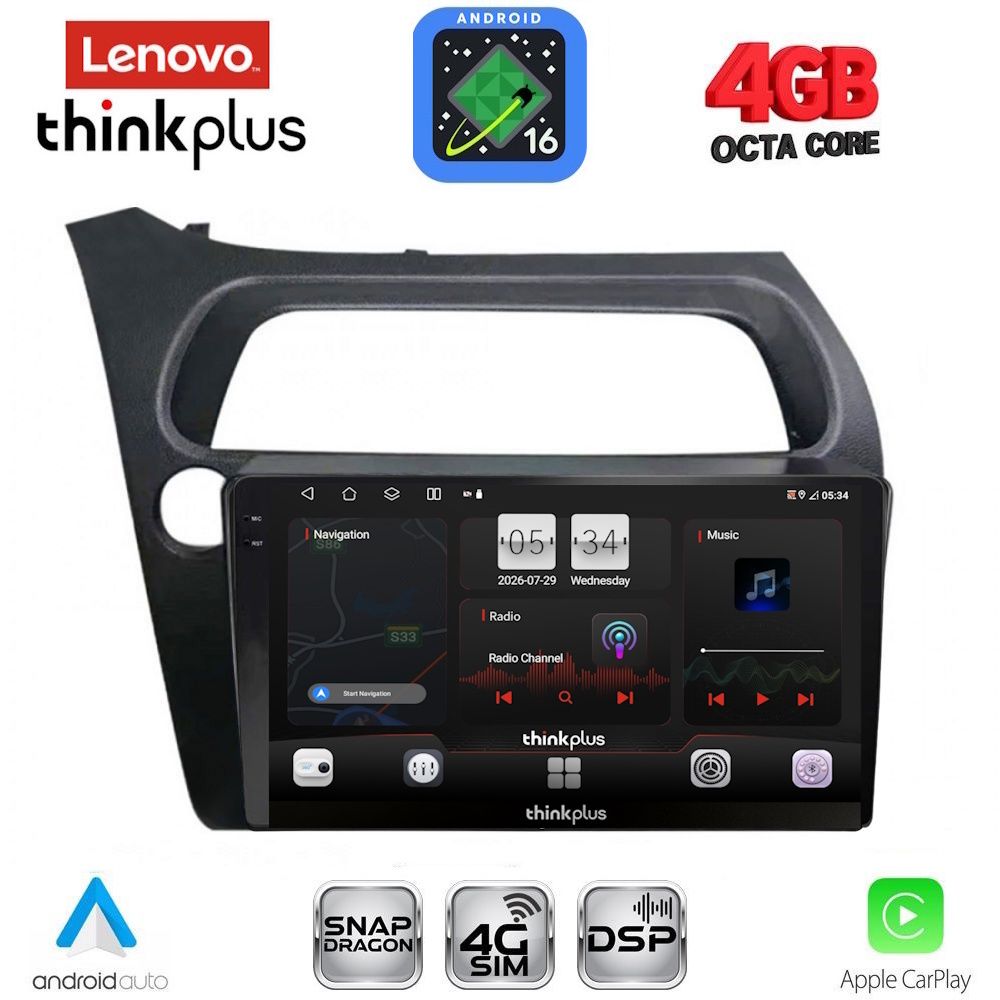 LTG7189_16 LENOVO LTG 7189_CPA (9inc) MULTIMEDIA TABLET for HONDA CIVIC 3D-5D mod. 2006-2012 - Image 1