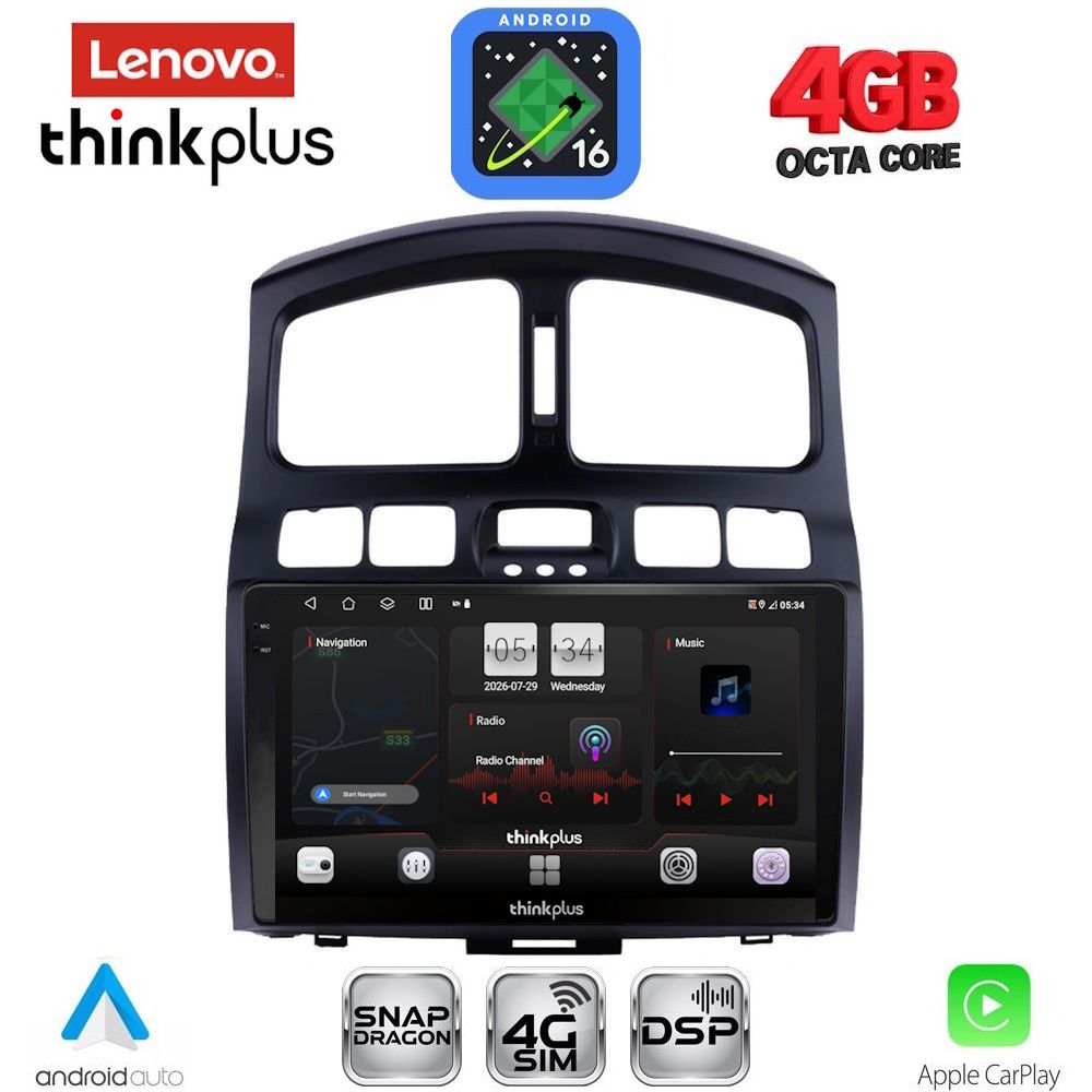 LTG7236_16 LENOVO LTG 7236_CPA (9inc) MULTIMEDIA TABLET for HYUNDAI SANTA FE mod. 2003-2006 - Image 1
