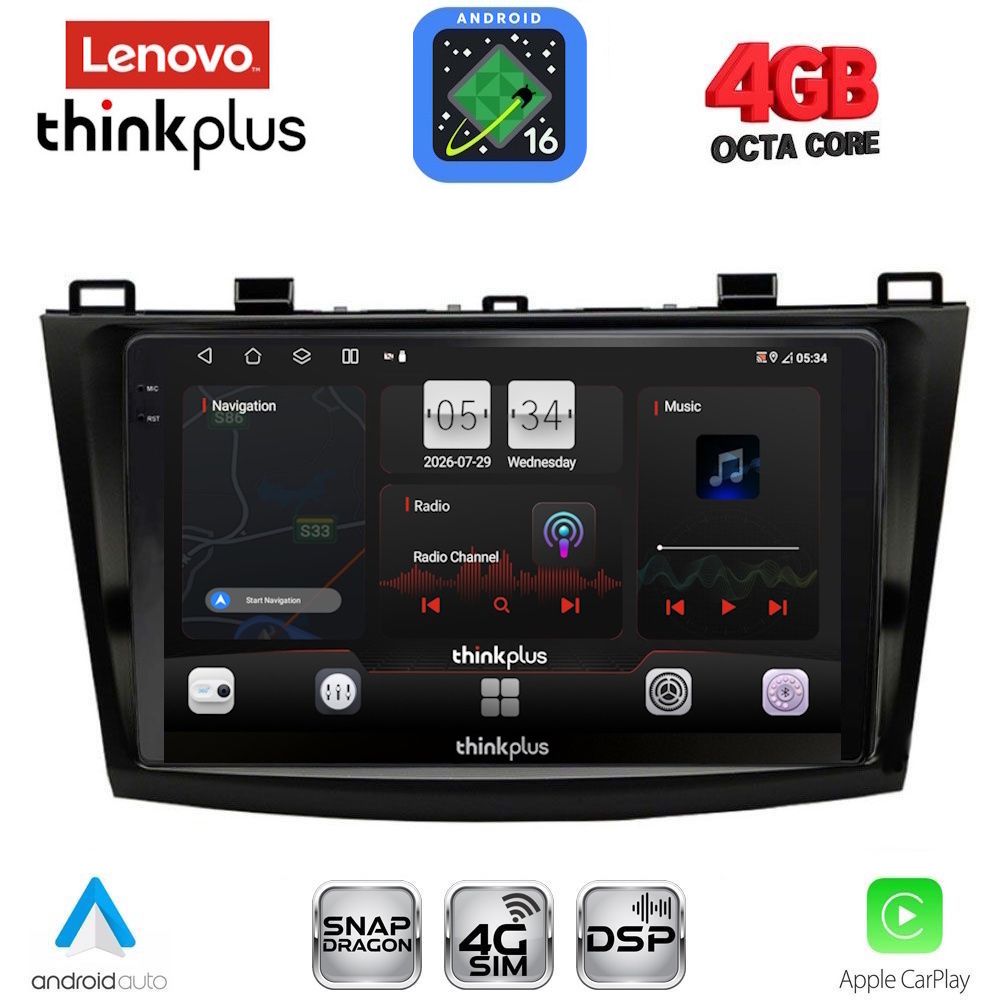 LTG7366_16 LENOVO LTG 7366_CPA (9inc) MULTIMEDIA TABLET for MAZDA 3 mod. 2009-2014 - Image 1