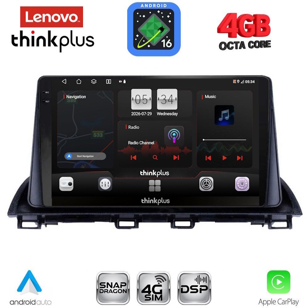 LTG7367_16 LENOVO LTG 7367_CPA (9inc) MULTIMEDIA TABLET for MAZDA 3 mod. 2014-2019 - Image 1