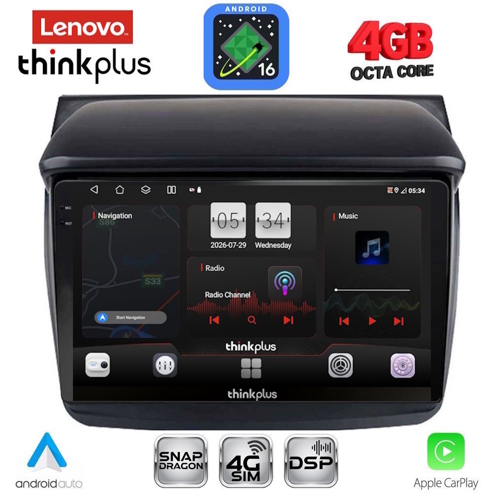 LTG7436_16 LENOVO LTG 7436_CPA (9inc) MULTIMEDIA TABLET for MITSUBISHI L200 mod. 2006-2015 - Image 1