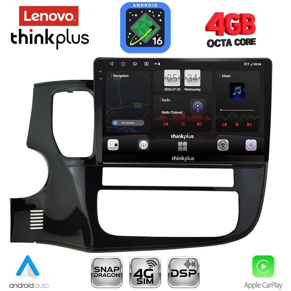 LTG7443_16 LENOVO LTG 7443_CPA (10inc) MULTIMEDIA TABLET for MITSUBISHI OUTLANDER mod. 2013-2020 - Image 1