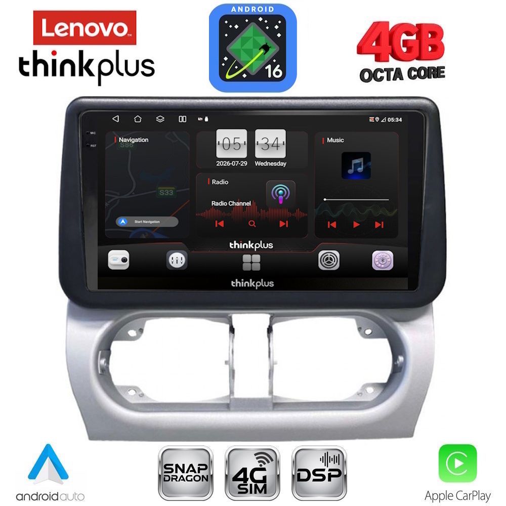 LTG7500_16 LENOVO LTG 7500_CPA (9inc) MULTIMEDIA TABLET for OPEL CORSA C mod 2000-2006 - TIGRA mod. 2004-2009 - Image 1