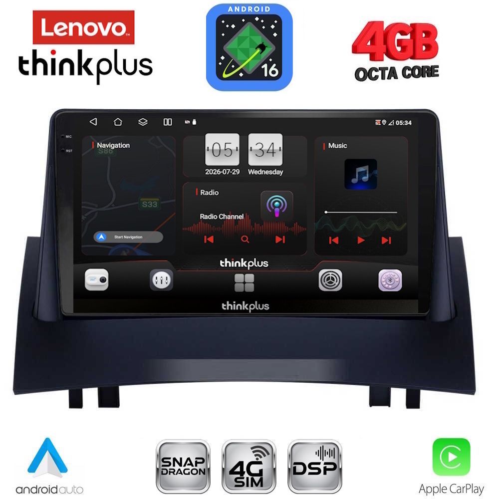 LTG7555_16 LENOVO LTG 7555_CPA (9inc) MULTIMEDIA TABLET for RENAULT MEGANE 2 mod. 2002-2008 - Image 1