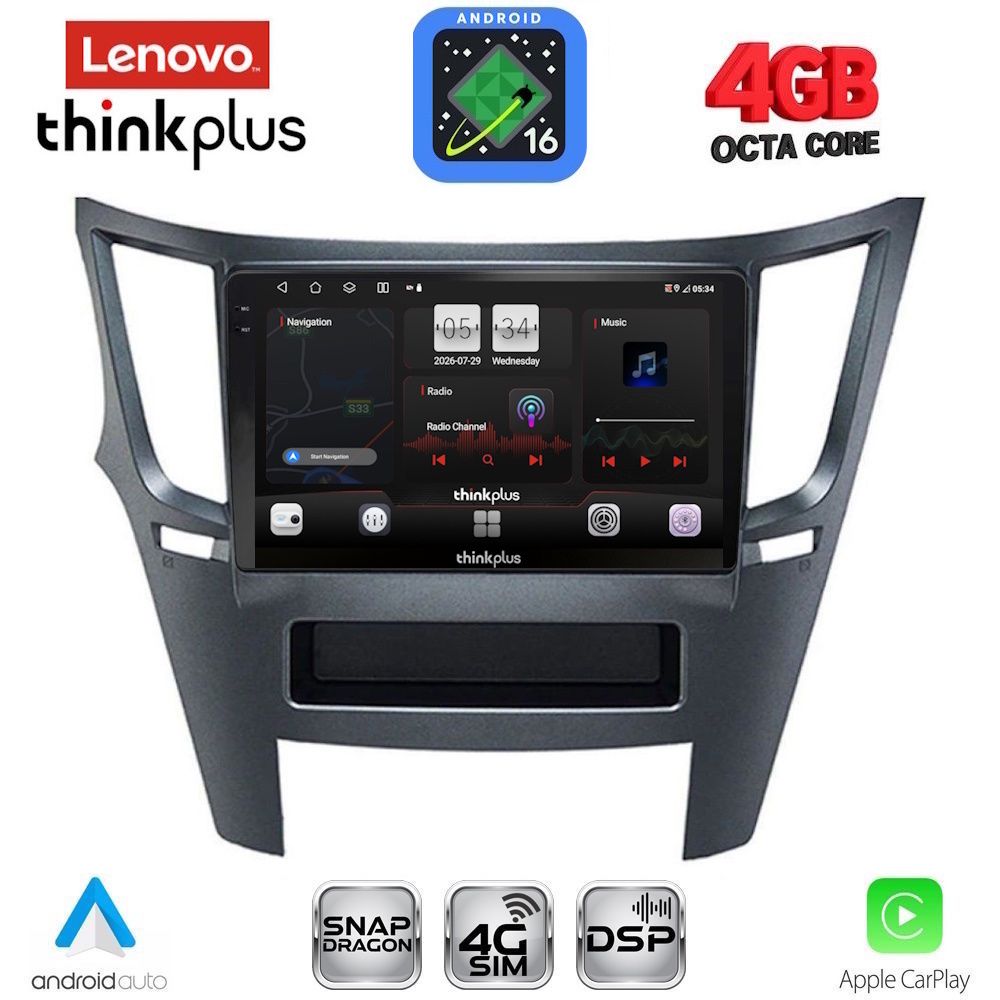 LTG7667_16 LENOVO LTG 7667_CPA (9inc) MULTIMEDIA TABLET for SUBARU LEGACY – OUTBACK mod. 2009-2014 - Image 1