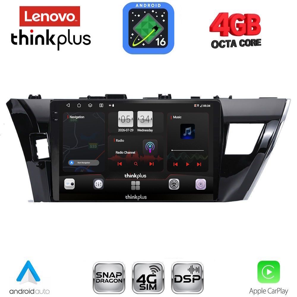 LTG7714_16 LENOVO LTG 7714SM_CPA (10inc) MULTIMEDIA TABLET for TOYOTA COROLLA mod. 2013-2016 - Image 1
