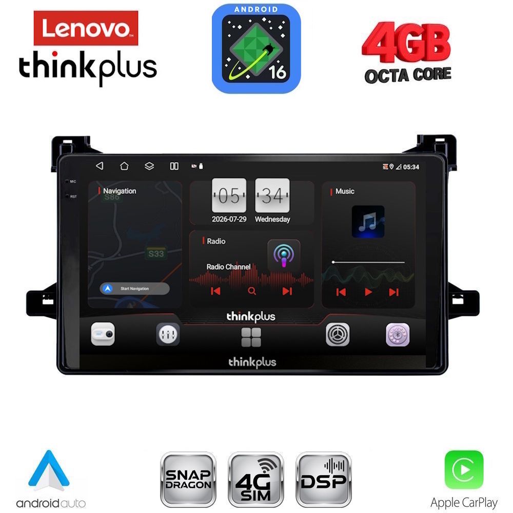 LTG7727_16 LENOVO LTG 7727_CPA (9inc) MULTIMEDIA TABLET for TOYOTA PRIUS mod. 2016-2020 - Image 1