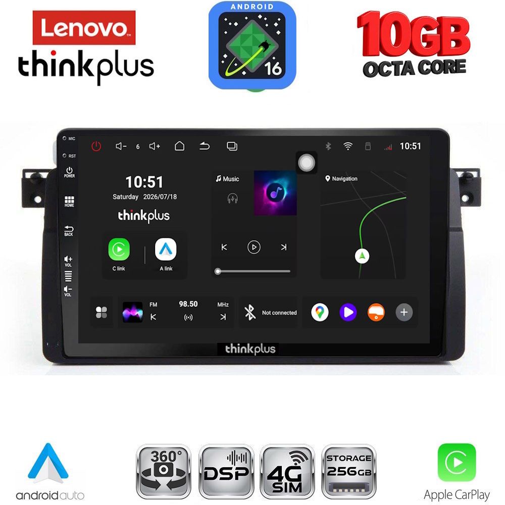 LTM11042_16 LENOVO LTM 11042_CPA (9inc) MULTIMEDIA TABLET for BMW E46 mod. 1998-2005 - Image 1