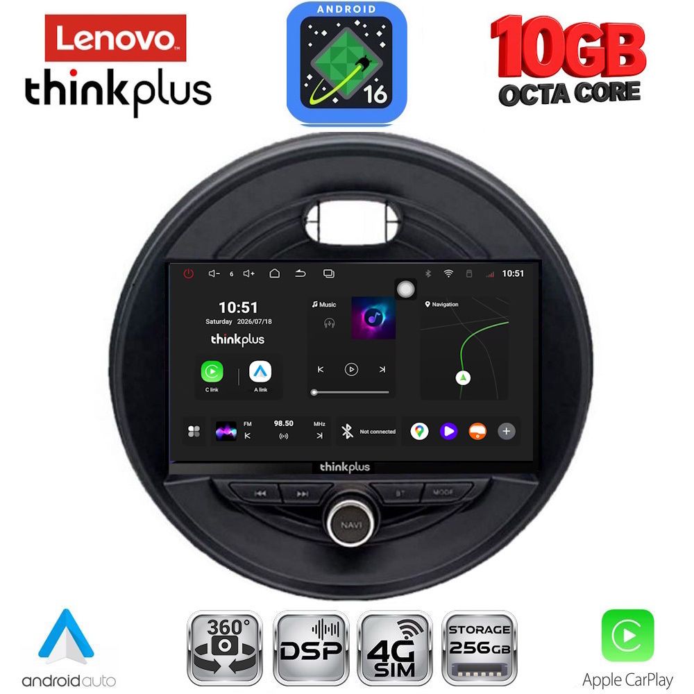 DIGITAL IQ RTG 6066_CPA (9inc) MULTIMEDIA TABLET for MINI COOPER (F55-56-F57) mod. 2015-2024 - CLUBMAN (F54) mod. 2015-2024 - ROADSTER (F59) mod. 2014-2024 - COUNTRYMAN (F60) mod. 2016-2024