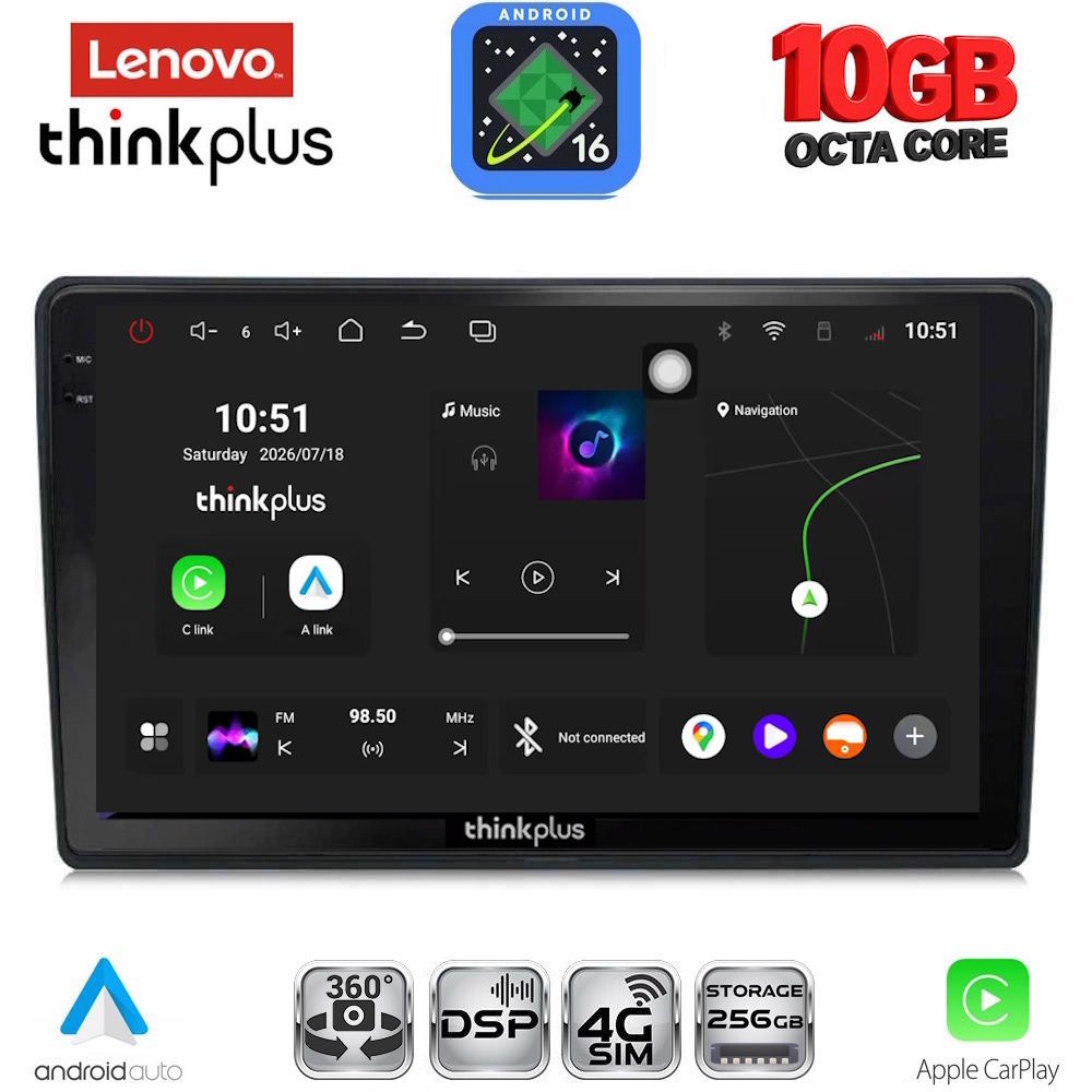 LTM11086_16 LENOVO LTM 11086_CPA (10inc) MULTIMEDIA TABLET for CITROEN C4 - DS4 mod. 2018-2025 - Image 1