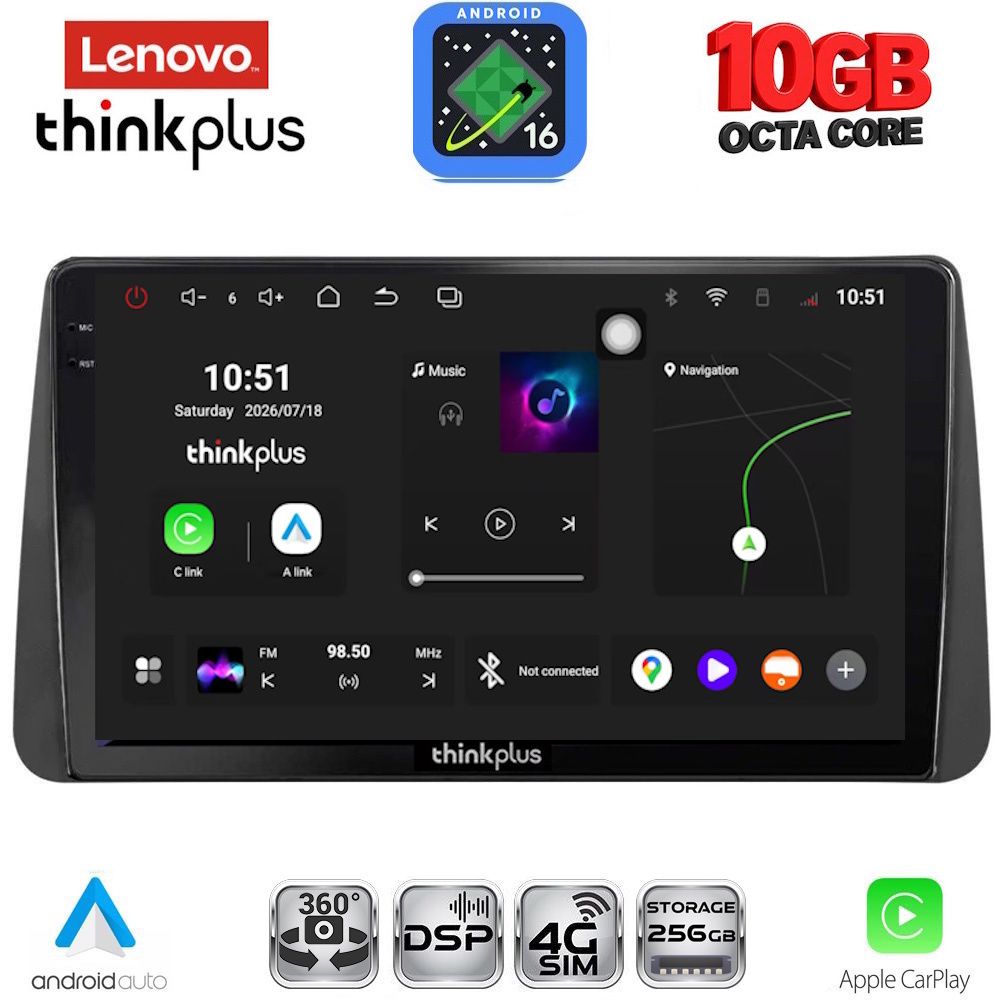 LTM11149_16 LENOVO LTM 11149_CPA DASH (9inc) MULTIMEDIA TABLET for FIAT TIPO mod. 2018-2023 - Image 1
