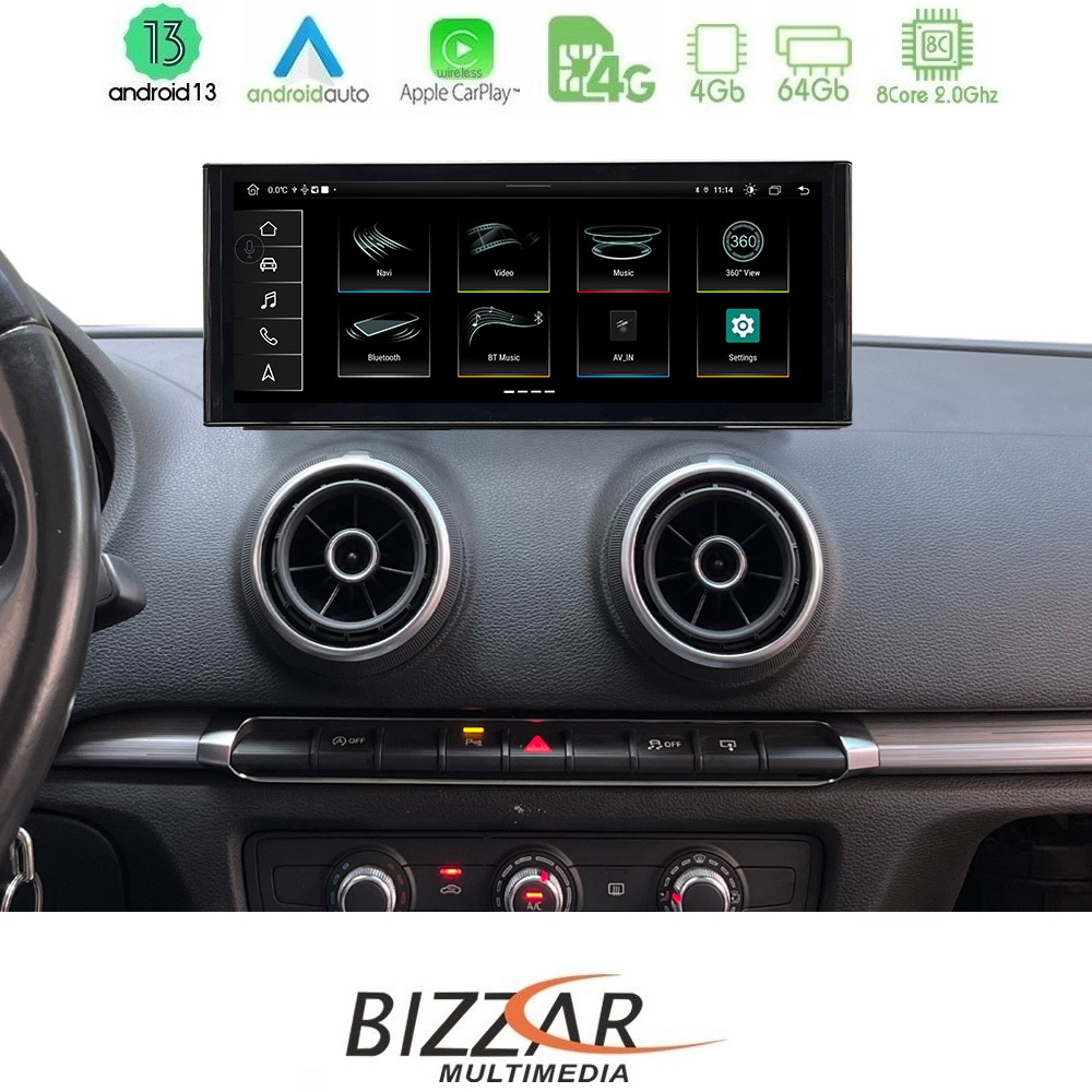 bizzar_am_adc8494_1 Bizzar Lite Edition AUDI A3 (8V) 2013-2019 Android13 8Core (4+64GB) Navigation Multimedia 10.25" - Image 1