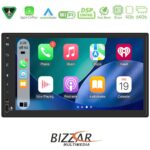 Bizzar 2DIN Deck 8core Android15 4+64GB Navigation Multimedia Deckless 6.9" με Carplay/AndroidAuto