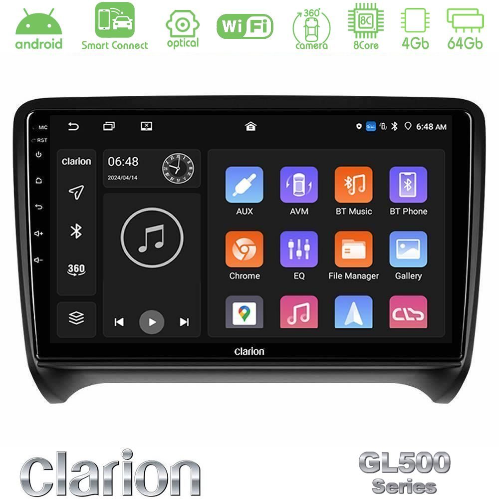 clarion_gl5_au0828 Clarion GL500 Series 8Core Android ClarionOS 4+64GB Audi TT B7 Navigation Multimedia Tablet 9" - Image 1