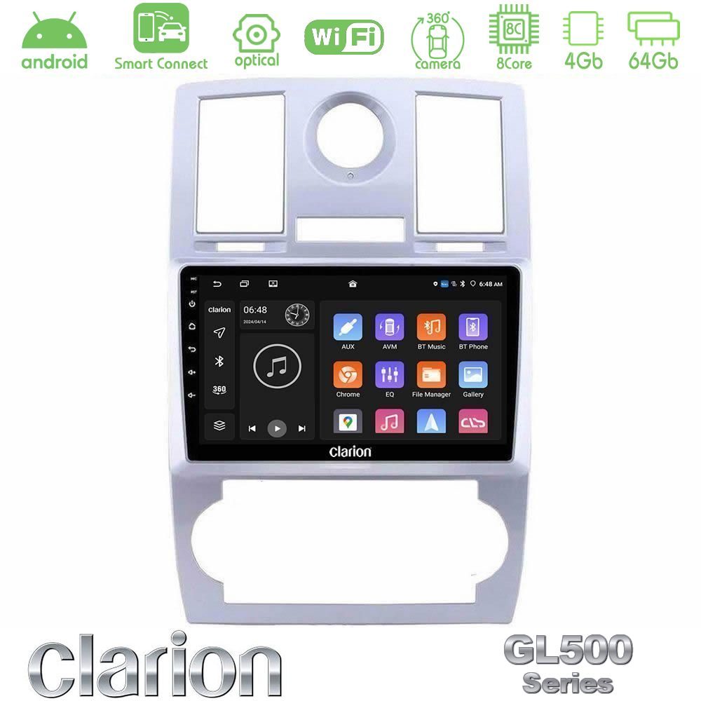 clarion_gl5_ch0743 Clarion GL500 Series 8Core Android ClarionOS 4+64GB Chrysler 300C Navigation Multimedia Tablet 9" - Image 1